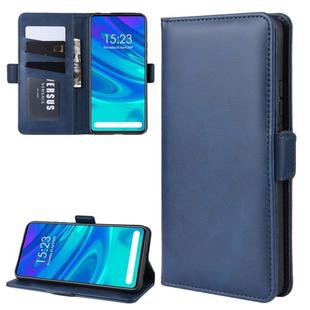 For Huawei P Smart Z/Y9 Prime 2019/ Enjoy 10 Plus Double Buckle Crazy Horse Business Mobile Phone Holster with Card Wallet Bracket Function(Blue)