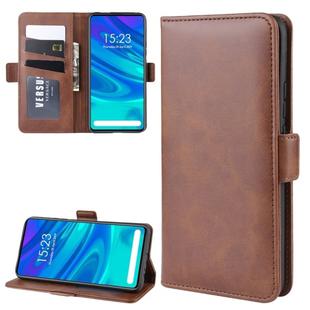 For Huawei P Smart Z/Y9 Prime 2019/ Enjoy 10 Plus Double Buckle Crazy Horse Business Mobile Phone Holster with Card Wallet Bracket Function(Brown)