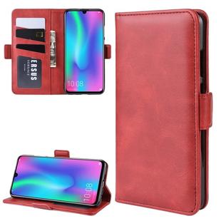 For Huawei Honor 10 Lite / P Smart 2019 / Nova Lite 3 Double Buckle Crazy Horse Business Mobile Phone Holster with Card Wallet Bracket Function(Red)