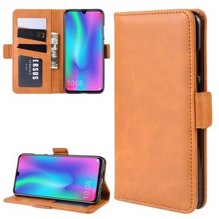 For Huawei Honor 10 Lite / P Smart 2019 / Nova Lite 3 Double Buckle Crazy Horse Business Mobile Phone Holster with Card Wallet Bracket Function(Yellow)