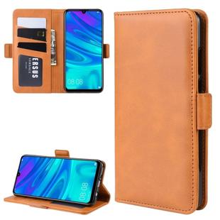 For Huawei P30 Lite / Nova 4e Double Buckle Crazy Horse Business Mobile Phone Holster with Card Wallet Bracket Function(Yellow)