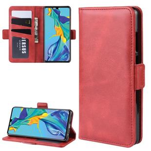 For Huawei P30 Dual-side Magnetic Buckle Horizontal Flip Leather Case with Holder & Card Slots & Wallet & Photo Frame(Red)