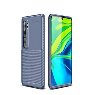 For Xiaomi Mi CC9 Pro / Note 10 Beetle Series Carbon Fiber Texture Shockproof TPU Case(Blue)