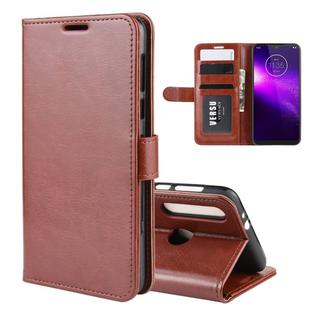 For Motorola One Macro / G8 Play R64 Texture Single Fold Horizontal Flip Leather Case with Holder & Card Slots & Wallet(Brown)