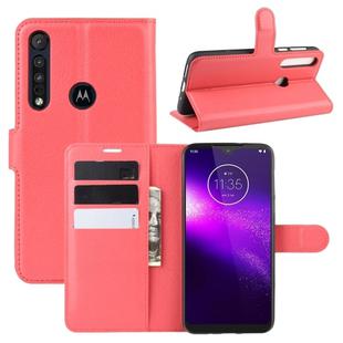For Motorola One Macro / G8 Play Litchi Texture Horizontal Flip Leather Case with Wallet & Holder & Card Slots(Red)