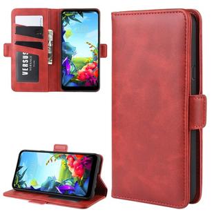 For LG K40S Wallet Stand Leather Cell Phone Case with Wallet & Holder & Card Slots(Red)