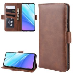 For Vivo Y7S /iQOO Neo / Z5 Double Buckle Crazy Horse Business Mobile Phone Holster with Card Wallet Bracket Function(Brown)