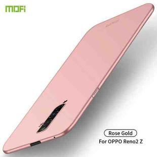 For OPPO Reno2 Z MOFI Frosted PC Ultra-thin Hard Case(Rose gold)