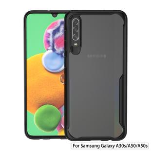 For Galaxy A90 Transparent PC + TPU Full Coverage Shockproof Protective Case(Black)