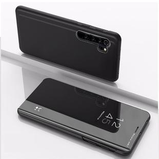 For Xiaomi Note 10 Plated Mirror Horizontal Flip Leather Cover with Stand Mobile Phone Holster(Black)