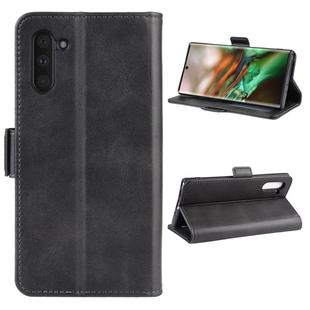 For Galaxy Note 10 Dual-side Magnetic Buckle Crazy Horse Horizontal Flip Leather Casewith Holder & Card Slots & Wallet & Photo Frame(Black)