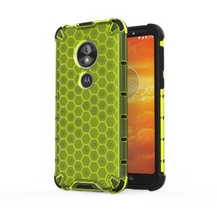 For Motorola Moto E5 Play Go Shockproof Honeycomb PC + TPU Case(Green)