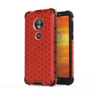 For Motorola Moto E5 Play Go Shockproof Honeycomb PC + TPU Case(Red)