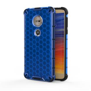 For Motorola Moto G6 Play Shockproof Honeycomb PC + TPU Case(Blue)