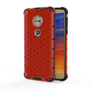 For Motorola Moto G6 Play Shockproof Honeycomb PC + TPU Case(Red)