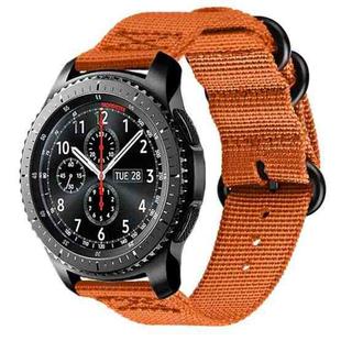 For Samsung Galaxy Watch Active 2 20mm / Gear S3 Nylon Three-ring Watch Band(Orange)