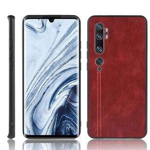For Xiaomi Mi Note 10/Note10 Pro/CC9 Pro Shockproof Sewing Cow Pattern Skin PC + PU + TPU Case(Red)