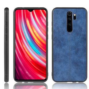 For Xiaomi Redmi Note 8 Pro  Shockproof Sewing Cow Pattern Skin PC + PU + TPU Case(Blue)