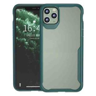 For iPhone 11 Pro Transparent PC + TPU Full Coverage Shockproof Protective Case(Dark green)