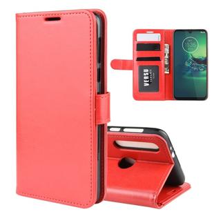 For Motorola Moto G8 Plus R64 Texture Single Horizontal Flip Protective Case with Holder & Card Slots & Wallet& Photo Frame(Red)