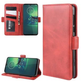 For Motorola Moto G8 Plus Dual-side Magnetic Buckle Horizontal Flip Leather Case with Holder & Card Slots & Wallet(Red)