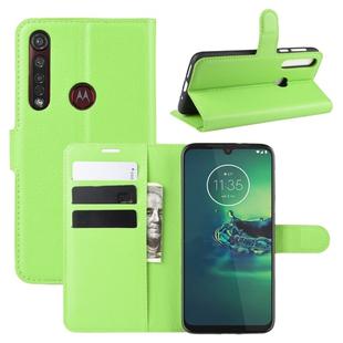 For Motorola Moto G8 Plus Litchi Texture Horizontal Flip Protective Case with Holder & Card Slots & Wallet(Green)