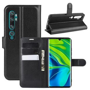 For Xiaomi Mi Note 10 / Note 10 Pro / CC9 Pro Litchi Texture Horizontal Flip Protective Case with Holder & Card Slots & Wallet(Black)