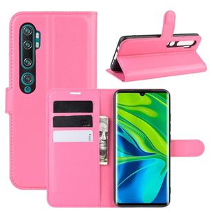 For Xiaomi Mi Note 10 / Note 10 Pro / CC9 Pro Litchi Texture Horizontal Flip Protective Case with Holder & Card Slots & Wallet(Rose red)