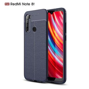 For Xiaomi Redmi Note 8T Litchi Texture TPU Shockproof Case(Navy Blue)