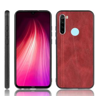For Xiaomi Redmi Note 8T Shockproof Sewing Cow Pattern Skin PC + PU + TPU Case(Red)