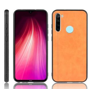 For Xiaomi Redmi Note 8T Shockproof Sewing Cow Pattern Skin PC + PU + TPU Case(Orange)