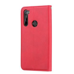 For Xiaomi Redmi Note 8T Knead Skin Texture Horizontal Flip Leather Case with Photo Frame & Holder & Card Slots & Wallet(Red)