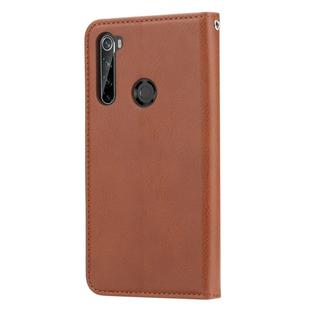 For Xiaomi Redmi Note 8T Knead Skin Texture Horizontal Flip Leather Case with Photo Frame & Holder & Card Slots & Wallet(Brown)