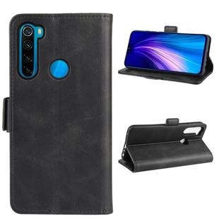 For Xiaomi Redmi Note 8T Double Buckle Crazy Horse Business Mobile Phone Holster with Card Wallet Bracket Function(Black)