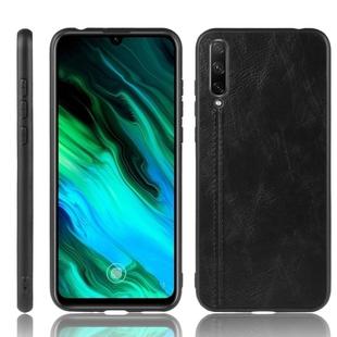 For Huawei Honor 20 Lite Shockproof Sewing Cow Pattern Skin PC + PU + TPU Case(Black)