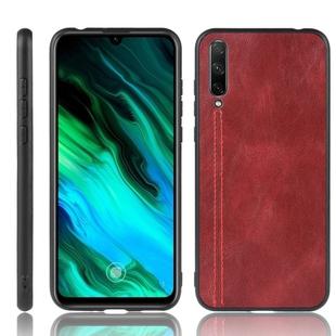 For Huawei Honor 20 Lite Shockproof Sewing Cow Pattern Skin PC + PU + TPU Case(Red)