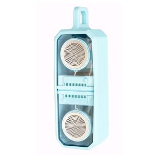 BT628 10W Portable TWS Transparent Bluetooth Speakers With Magnetic Connectable Base Outdoor Stereo Bass Subwoofer(Blue)
