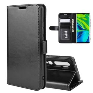 For Xiaomi Mi Note 10 / Note 10 Pro / CC9 Pro R64 Texture Single Horizontal Flip Protective Case with Holder & Card Slots & Wallet& Photo Frame(Black)