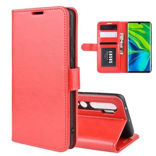 For Xiaomi Mi Note 10 / Note 10 Pro / CC9 Pro R64 Texture Single Horizontal Flip Protective Case with Holder & Card Slots & Wallet& Photo Frame(Red)