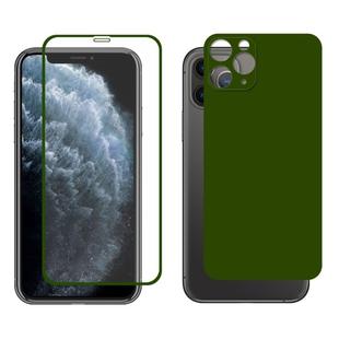 For iPhone 11 Pro ENKAY Hat-prince Full Glue 0.26mm 9H 2.5D Front Tempered Glass Full Coverage Film and Black Film with Camera Lens Protector Function(Green)