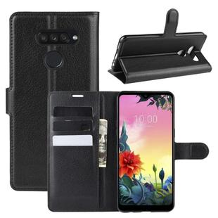 For LG K50S Litchi Texture Horizontal Flip Protective Case with Holder & Card Slots & Wallet(Black)