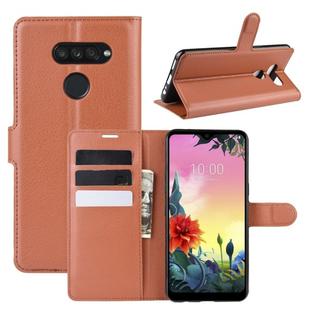 For LG K50S Litchi Texture Horizontal Flip Protective Case with Holder & Card Slots & Wallet(Brown)