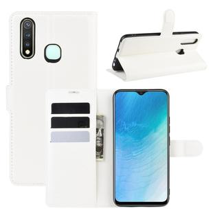 For VIVO U3/Y5s/Y19 Litchi Texture Horizontal Flip Protective Case with Holder & Card Slots & Wallet(White)