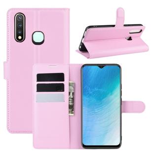 For VIVO U3/Y5s/Y19 Litchi Texture Horizontal Flip Protective Case with Holder & Card Slots & Wallet(Pink)