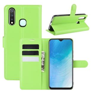 For VIVO U3/Y5s/Y19 Litchi Texture Horizontal Flip Protective Case with Holder & Card Slots & Wallet(Green)