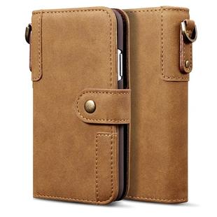 For iPhone 6 Cowhide Texture Horizontal Flip Leather Case with Holder & Card Slots & Wallet & Lanyardnyard(Brown)