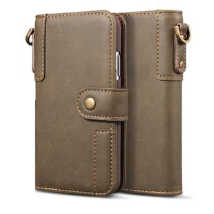 For iPhone 6 Plus Cowhide Texture Horizontal Flip Leather Case with Holder & Card Slots & Wallet & Lanyard(Coffee)