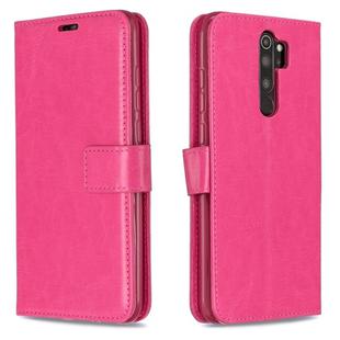 For Xiaomi Redmi Note 8 Pro Crazy Horse Texture Horizontal Flip Leather Case with Holder & Card Slots & Wallet & Photo Frame(Rose)