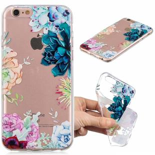 For iPhone 8 Plus / 7 Plus 3D Pattern Transparent TPU Case(The Stone Flower)