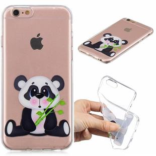 For iPhone 6 3D Pattern Transparent TPU Case(Bamboo Bear)